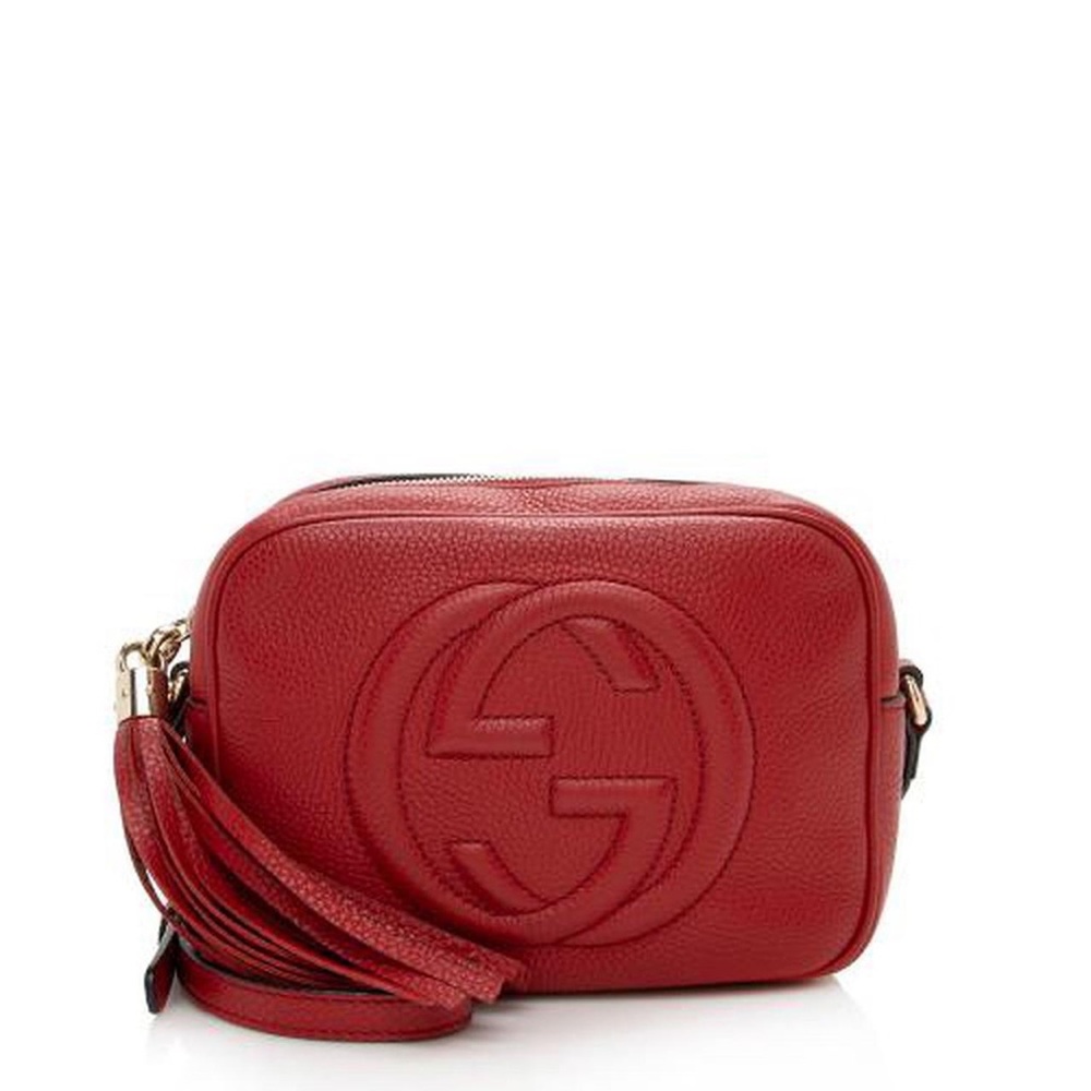 Gucci Leather Soho Disco Bag in Red